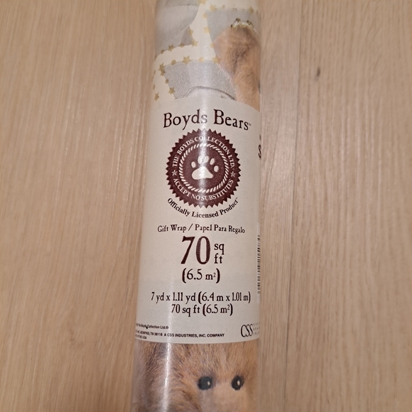 New Vintage Boyds Bears 2005 70 Square Feet Teddy Bear Wrapping Paper - Picture 4 of 6